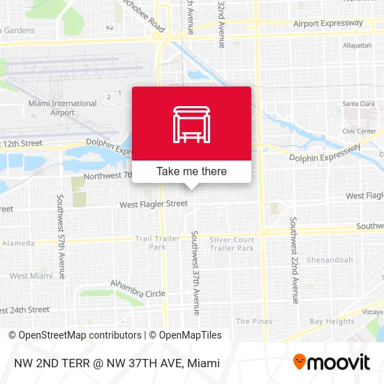 Mapa de NW 2ND TERR @ NW 37TH AVE
