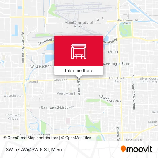 Mapa de SW 57 AV@SW 8 ST