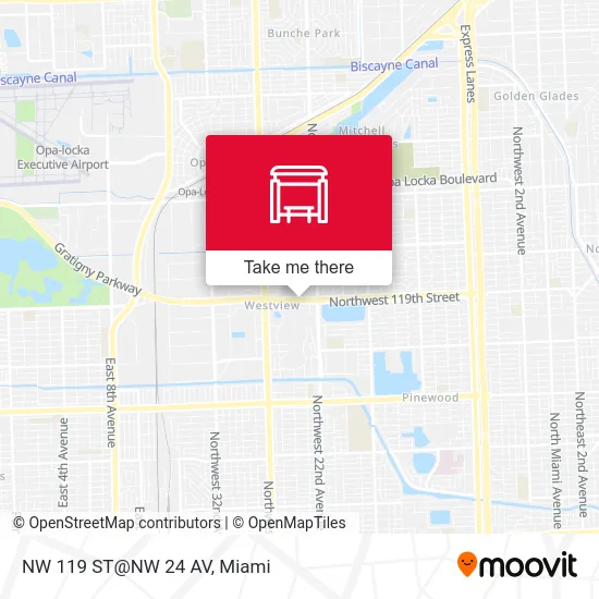 NW 119 ST@NW 24 AV map