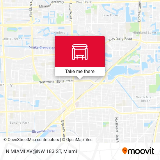 N MIAMI AV@NW 183 ST map