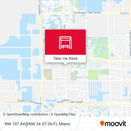 NW 107 AV@NW 36 ST (N/F) map