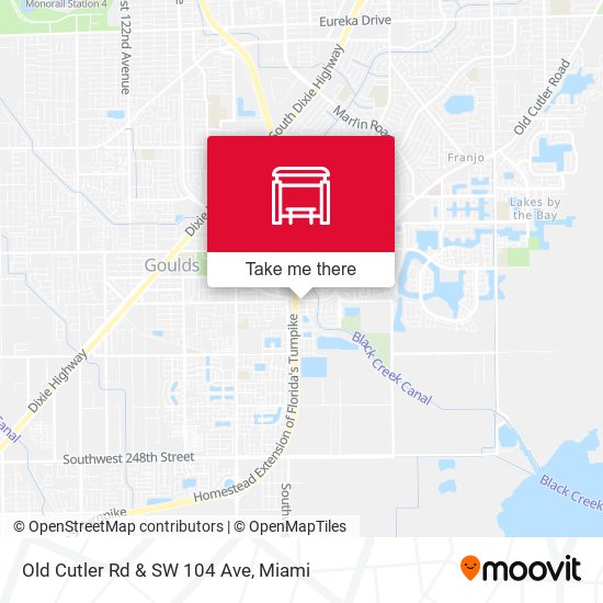 Old Cutler Rd & SW 104 Ave map