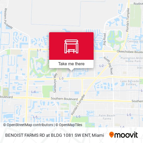BENOIST FARMS RD at BLDG 1081 SW ENT map