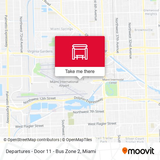 Departures - Door 11 - Bus Zone 2 map