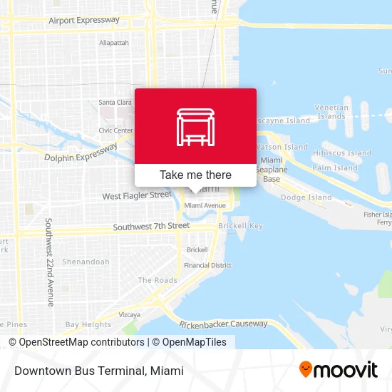 Mapa de Downtown Bus Terminal