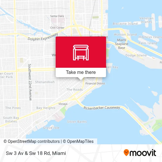 Sw 3 Av & Sw 18 Rd map
