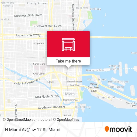N Miami Av@nw 17 St map
