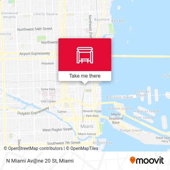 N Miami Av@ne 20 St map