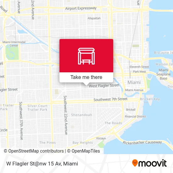 W Flagler St@nw 15 Av map