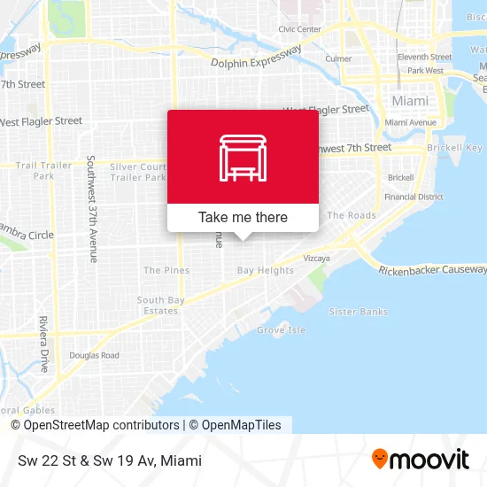 Sw 22 St & Sw 19 Av map