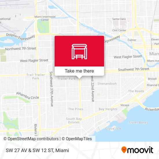 SW 27 AV & SW 12 ST map