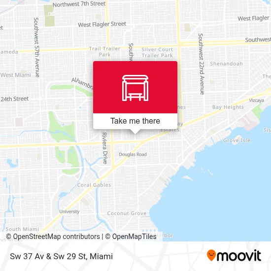 Sw 37 Av & Sw 29 St map