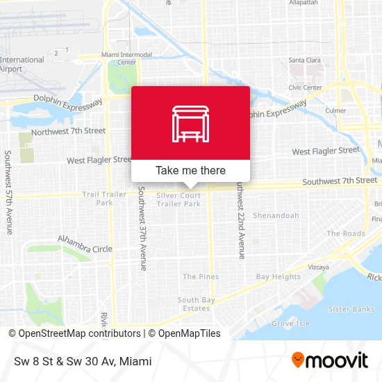 Sw 8 St & Sw 30 Av map