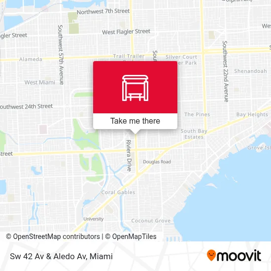 Sw 42 Av & Aledo Av map