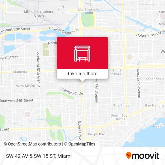 SW 42 AV & SW 15 ST map