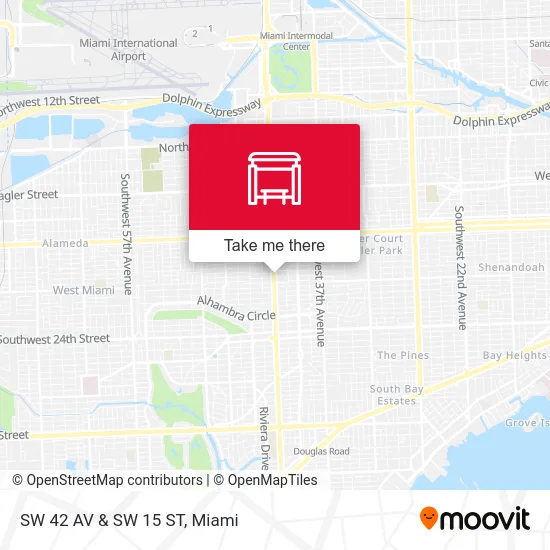 SW 42 AV & SW 15 ST map