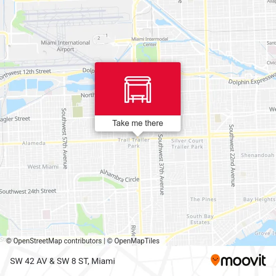 Mapa de SW 42 AV & SW 8 ST