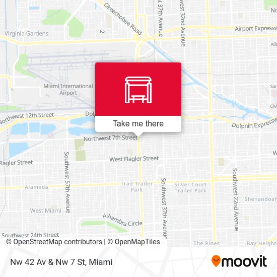 Nw 42 Av & Nw 7 St map