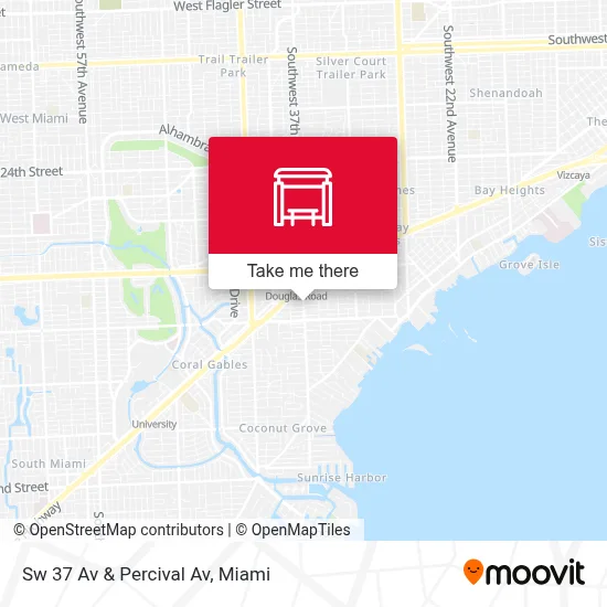 Sw 37 Av & Percival Av map