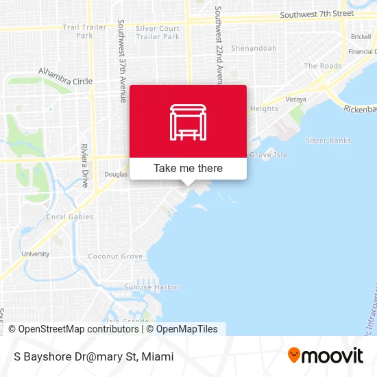 S Bayshore Dr@mary St map