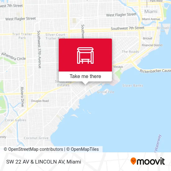 SW 22 AV & LINCOLN AV map