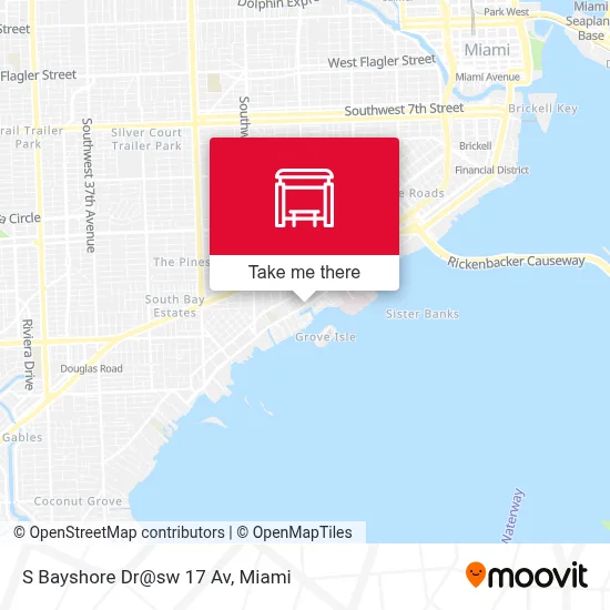 S Bayshore Dr@sw 17 Av map
