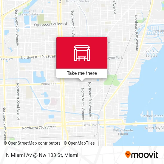 N Miami Av @ Nw 103 St map