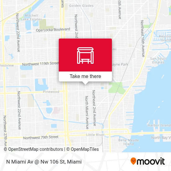 N Miami Av @ Nw 106 St map