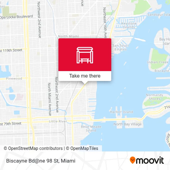 Biscayne Bd@ne 98 St map