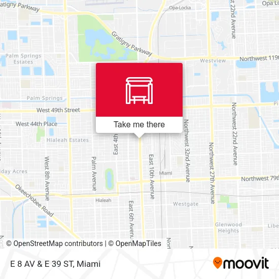 Mapa de E 8 AV & E 39 ST