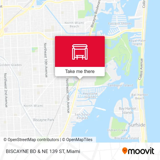 BISCAYNE BD & NE 139 ST map