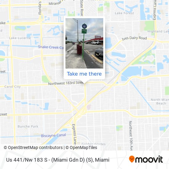 Us 441 / Nw 183 S - (Miami Gdn D) (S) map