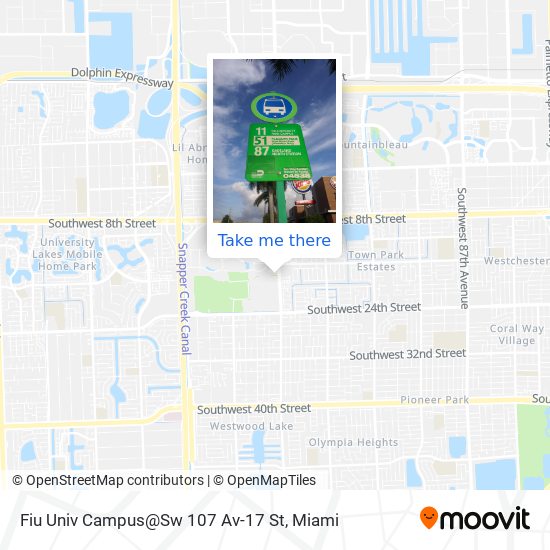 Fiu Univ Campus@Sw 107 Av-17 St map