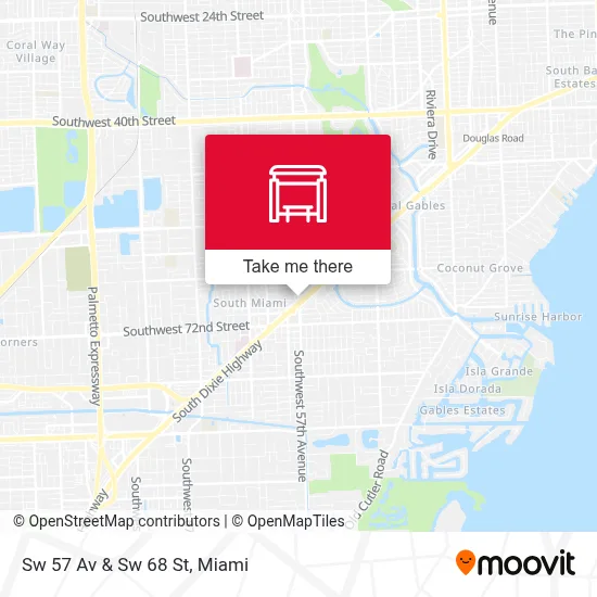 Sw 57 Av & Sw 68 St map
