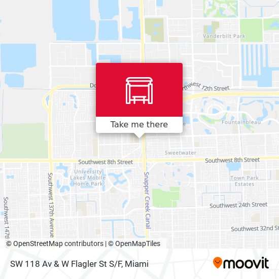 Mapa de SW 118 Av & W Flagler St S/F