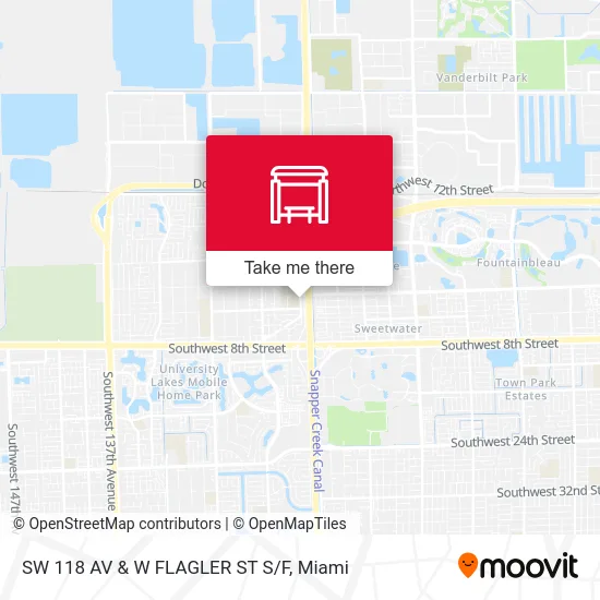 Mapa de SW 118 AV & W FLAGLER ST S/F