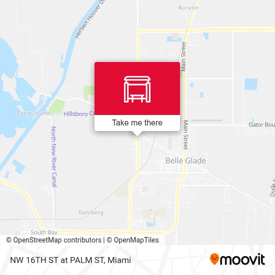 NW 16TH ST at PALM ST map