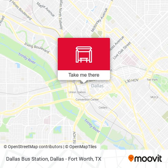 Dallas Bus Station map