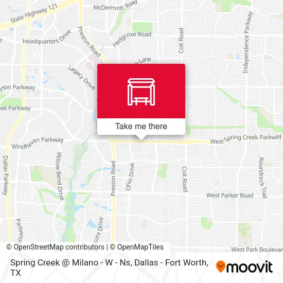 Spring Creek @ Milano - W - Ns map