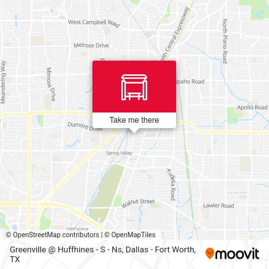 Greenville @ Huffhines - S - Ns map