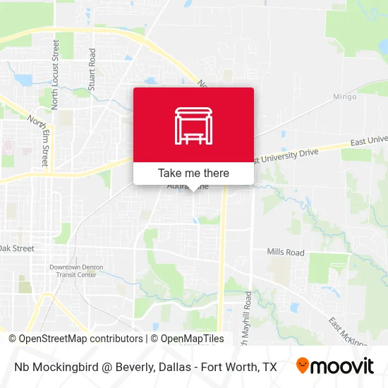 Nb Mockingbird @ Beverly map