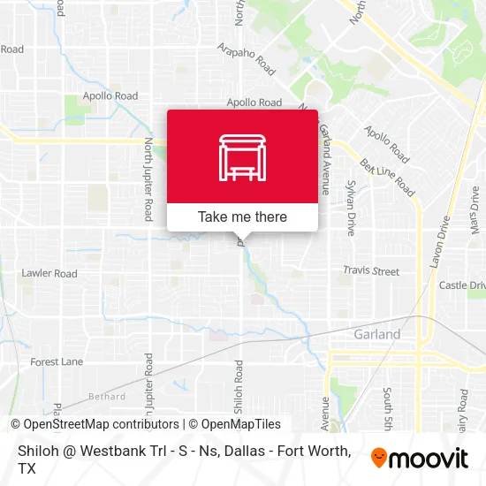 Shiloh @ Westbank Trl - S - Ns map