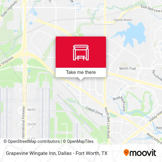 Grapevine Wingate Inn map