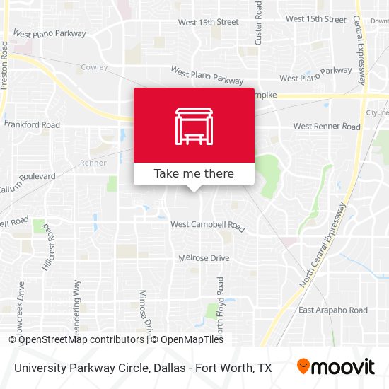 Mapa de University Parkway Circle