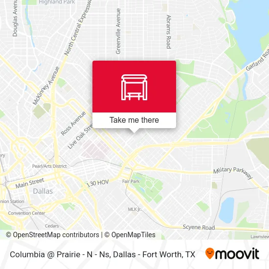 Columbia @ Prairie - N - Ns map