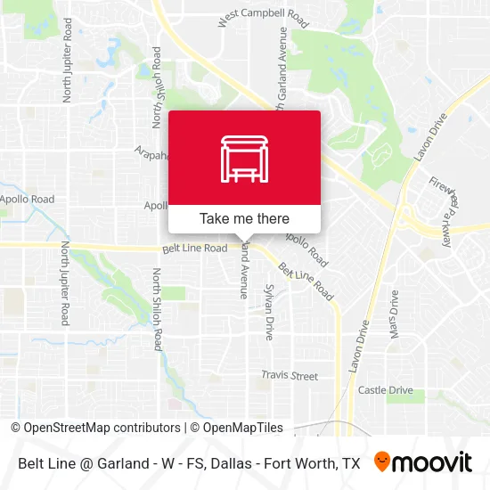 Belt Line @ Garland - W - FS map