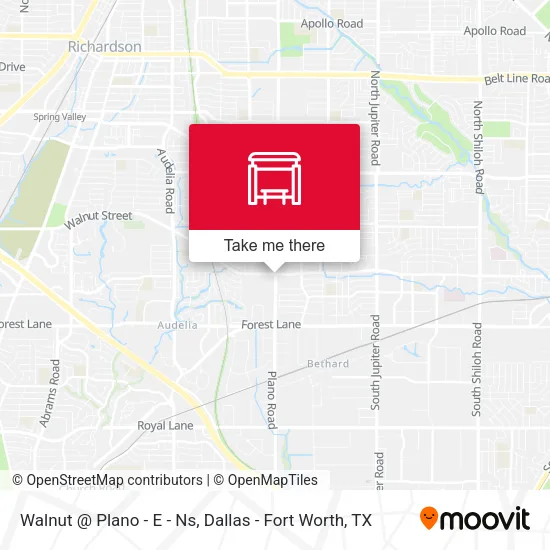 Mapa de Walnut @ Plano - E - Ns