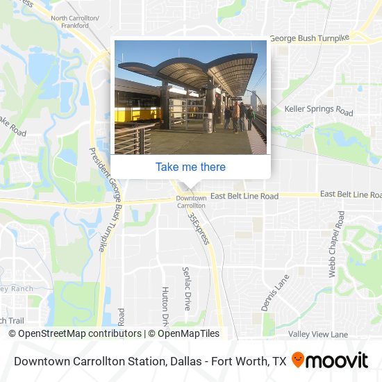 Downtown Carrollton Station map