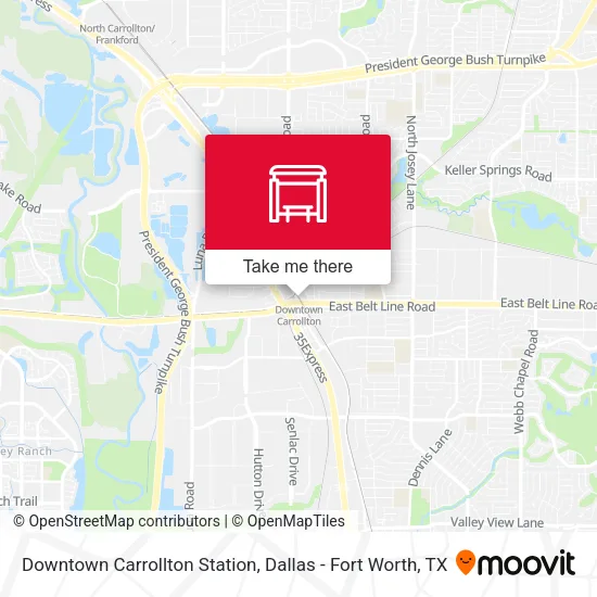 Downtown Carrollton Station map
