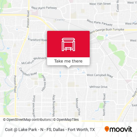 Coit @ Lake Park - N - FS map